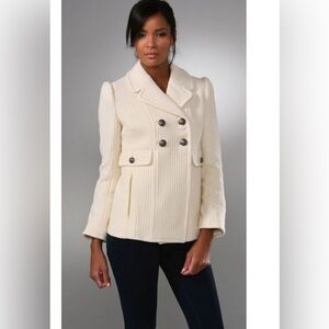 Juicy Couture Cream Ivory Double Breast Peacoat
